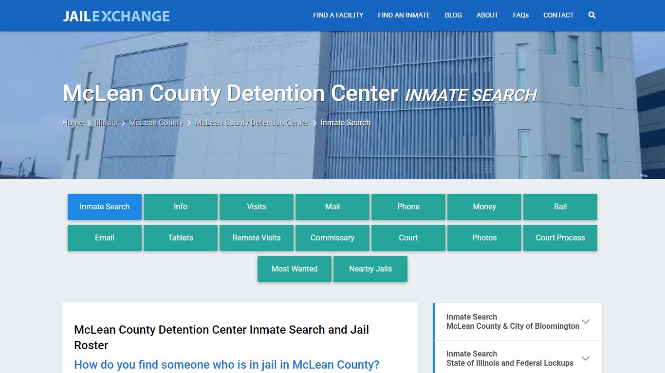McLean County Detention Center Inmate Search - Jail Exchange