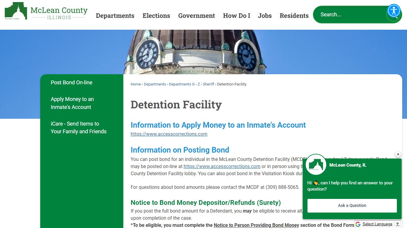 Detention Facility | McLean County, IL - Official Website