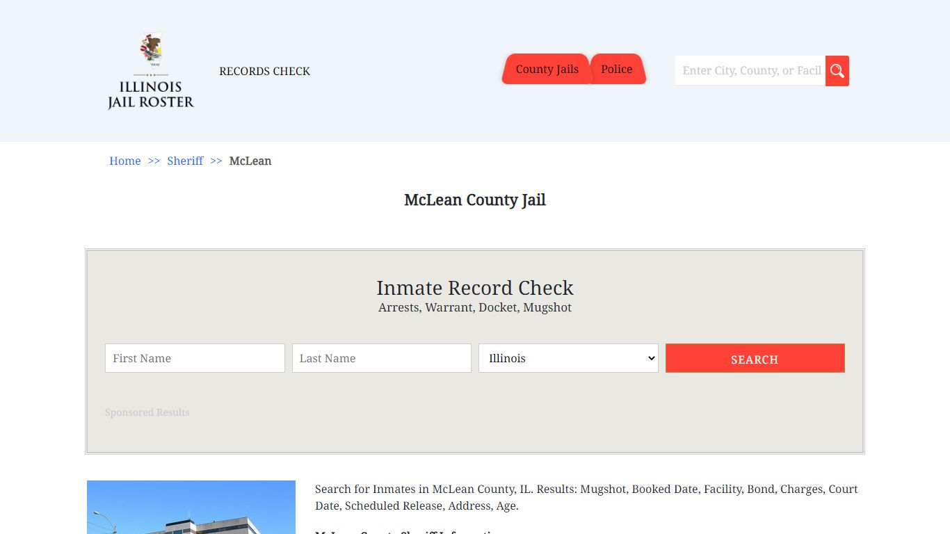 McLean County Jail | Jail Roster Search